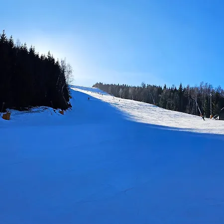Enjoyharrachov - Atraktivni Slunne Certovka V Centru S Balkonem, Garazovym Parkovanim, Wifi-wlan, Ipad, Sat, Herni Konzoli, Netflix Zdarma A Nejkrasnejsim Vyhledem Na Certovu Horu S Arealem Skokanskych Mustku A Sjezdovku Jen 150m Od Lanovky Apartament Harrachov