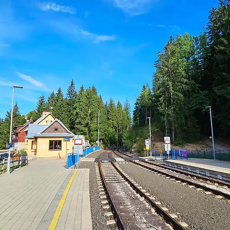 Lägenhet Enjoyharrachov - Atraktivni Slunne Certovka V Centru Harrachova S Garazovym Parkovanim, Wifi-wlan, Sat, Herni Konzoli, Netflix Zdarma A Nejkrasnejsim Vyhledem Na Certovu Horu S Arealem Skokanskych Mustku A Sjezdovku Harrachov