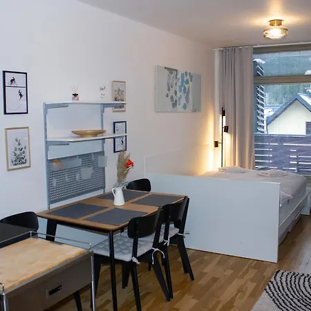 Enjoyharrachov - Atraktivni Slunne Certovka V Centru Harrachova S Garazovym Parkovanim, Wifi-wlan, Sat, Herni Konzoli, Netflix Zdarma A Nejkrasnejsim Vyhledem Na Certovu Horu S Arealem Skokanskych Mustku A Sjezdovku Lägenhet
